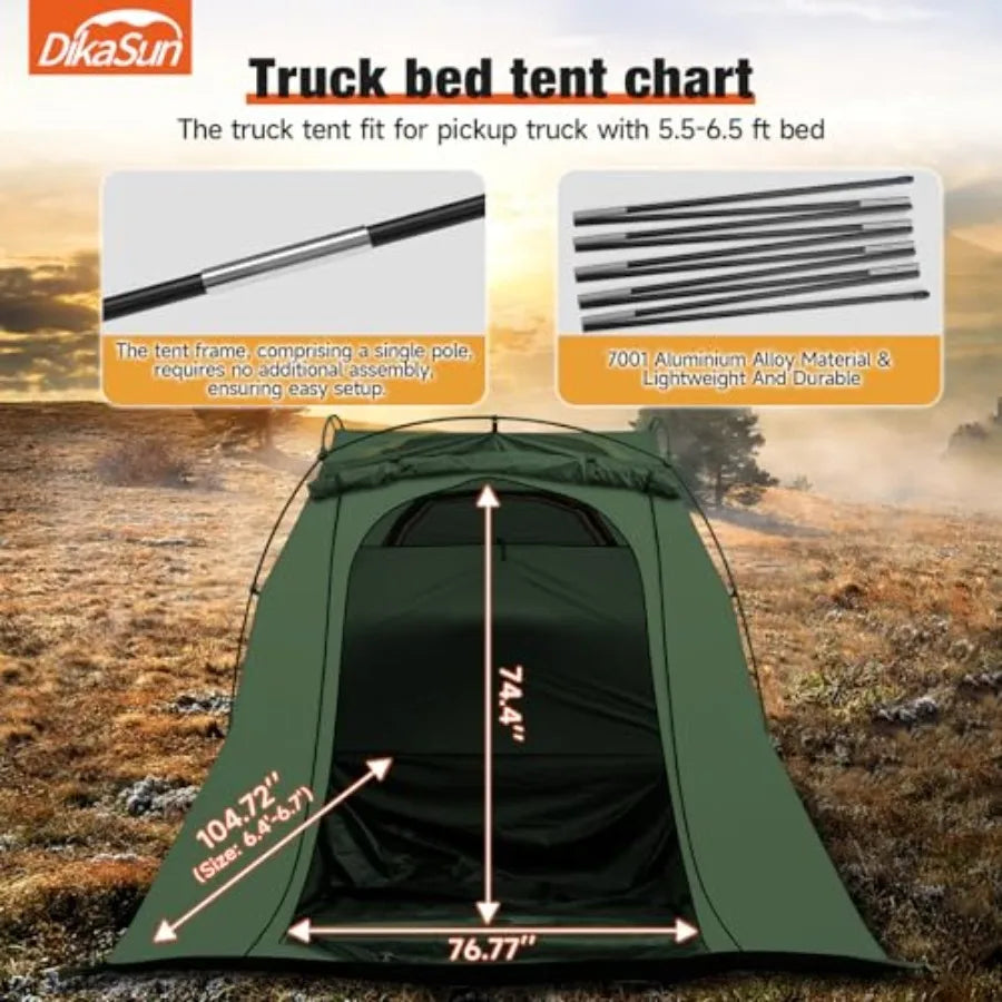 BedHaul Waterproof Truck Bed Tent — Double Layer PU3000
