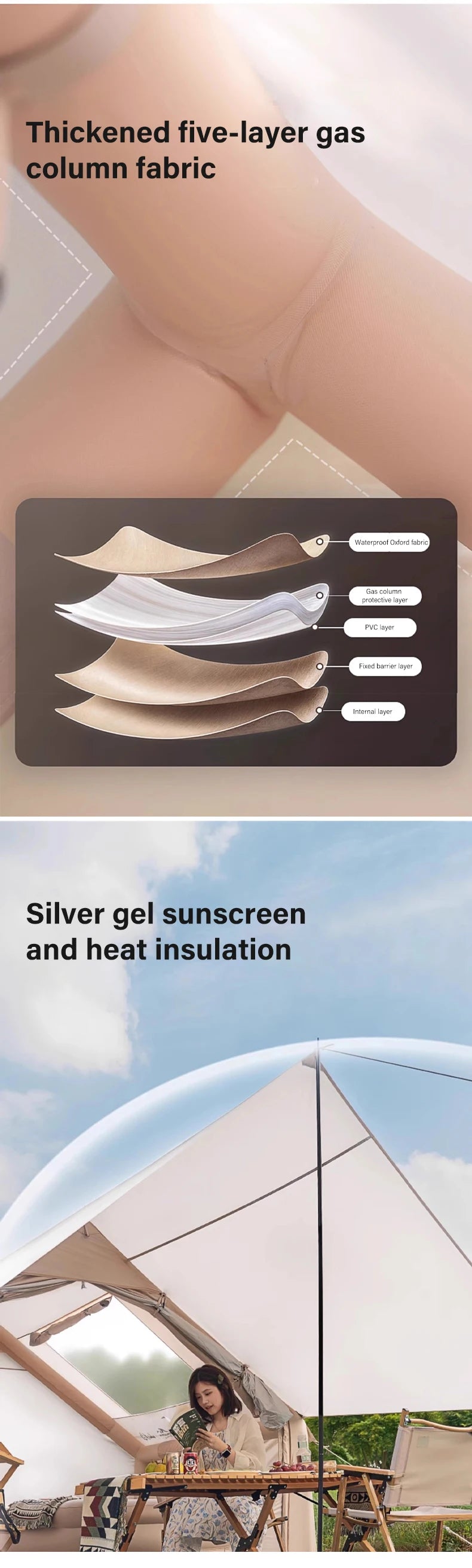 AirBase 2-in-1 Auto Inflatable Tent with Sunshade