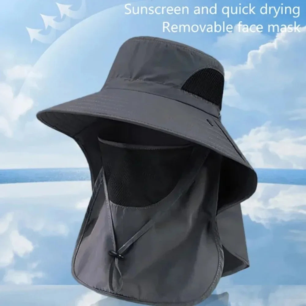 SunShield UV Protection Fishing Cap — Wide Brim Outdoor Hat
