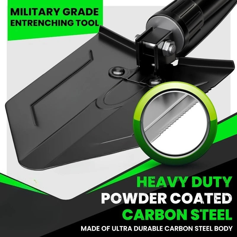 StrikeShovel Folding Survival Shovel with Pick - Manganese Steel