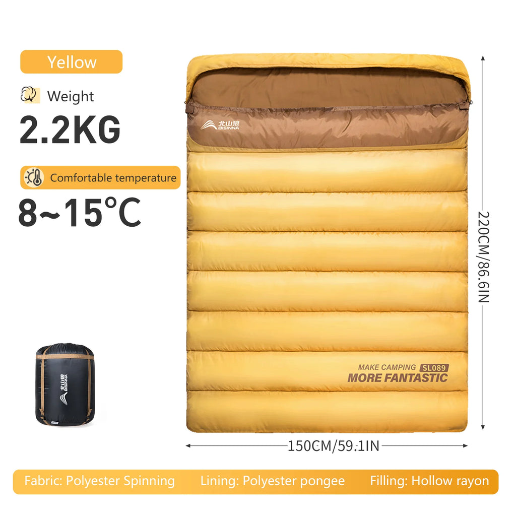 DualBase 2-Person 4-Season Camping Sleeping Bag