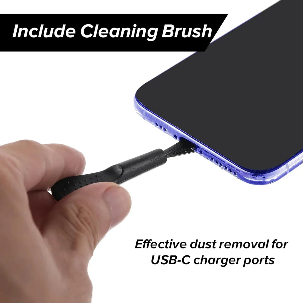 PortShield USB-C Dust Plug + Cleaning Brush Kit
