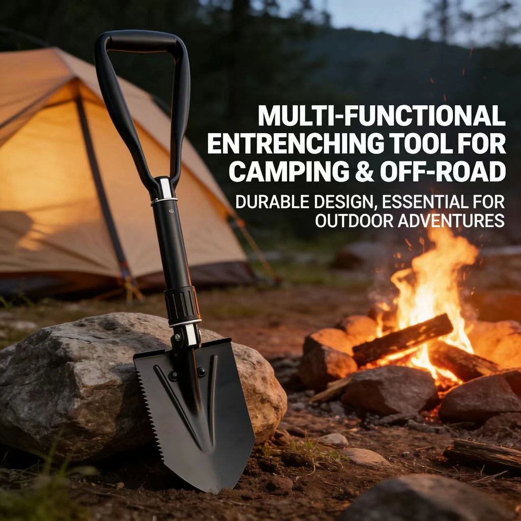 StrikeShovel Folding Survival Shovel with Pick - Manganese Steel