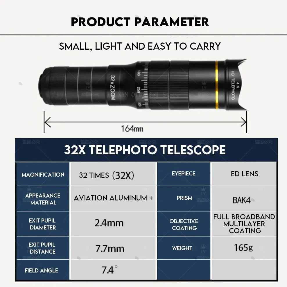 OpticVault 16x52 High-Power Dual Focus Monocular
