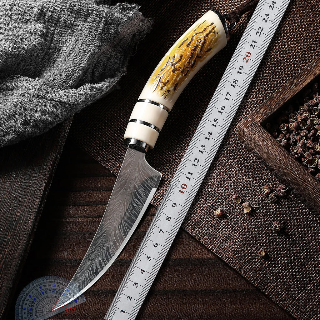 CurveVault High Carbon Boning Knife — Curved Blade