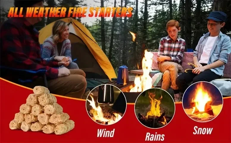 NaturalSpark Wax Wood Fire Starters - 30-Pack