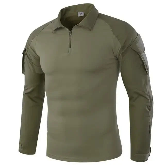 TactTee Outdoor Tactical Hiking Shirt — Military Camo