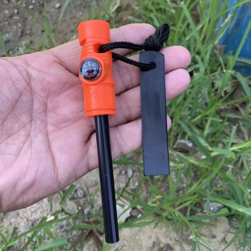 FlintStrike Magnesium Fire Starter Rod with Leather Strap