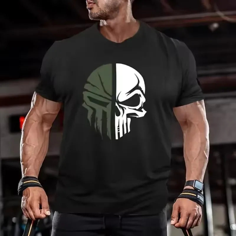 TacticalEdge Military Skull Print Performance T-Shirt