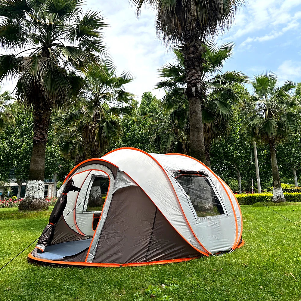 PopBase Instant Throw Camp Tent — 5-8 Person Waterproof