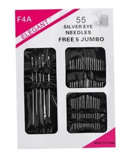 NeedlePack 55-Piece Stainless Steel Sewing Needle Set