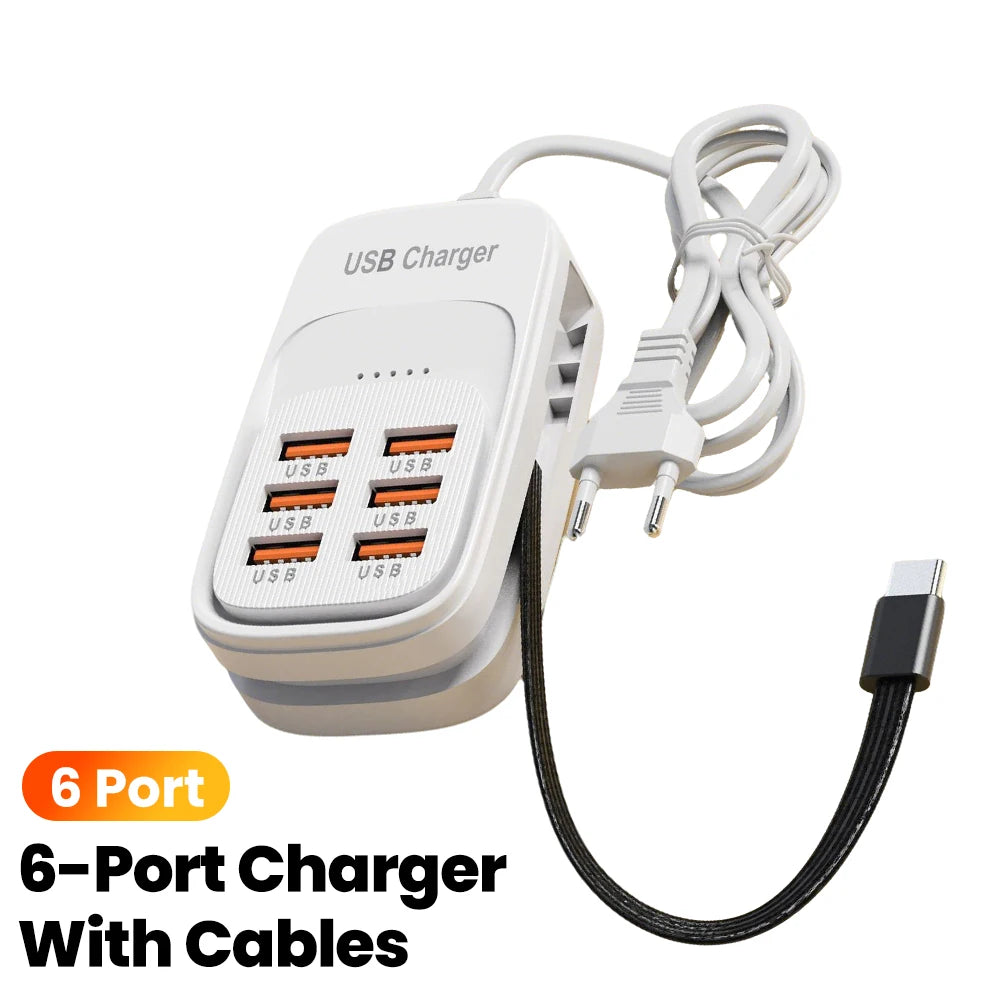 ChargeHub 6-in-1 USB Power Strip — 3PD Fast Charge