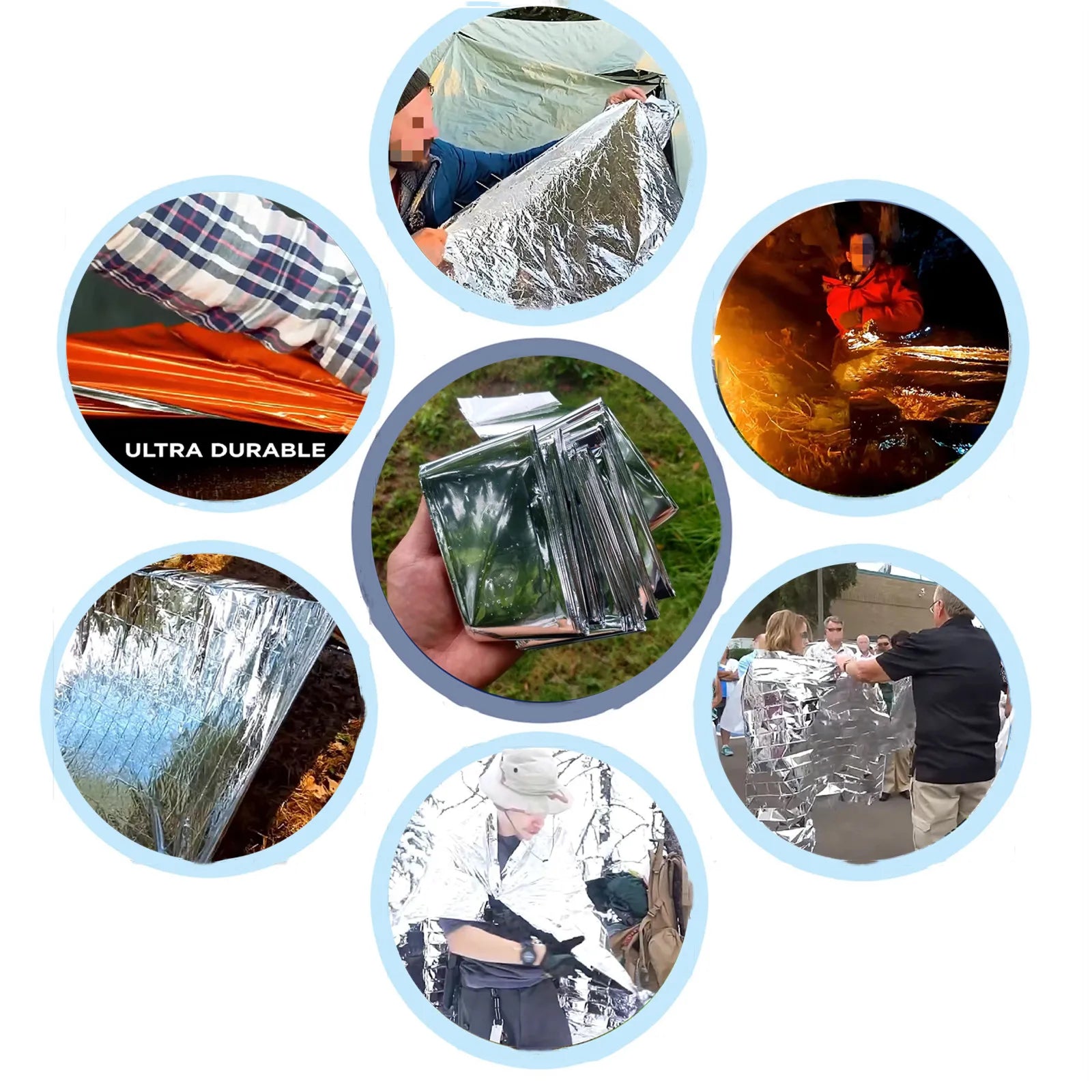 VaultWarm Mylar Emergency Blanket 4-Pack