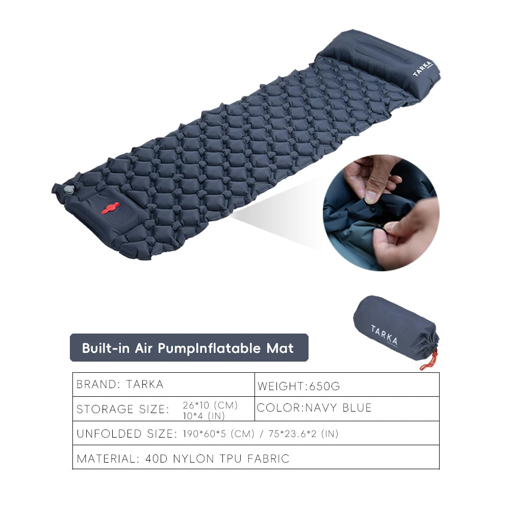 TrailRest Inflatable Camping Pad with Pillow