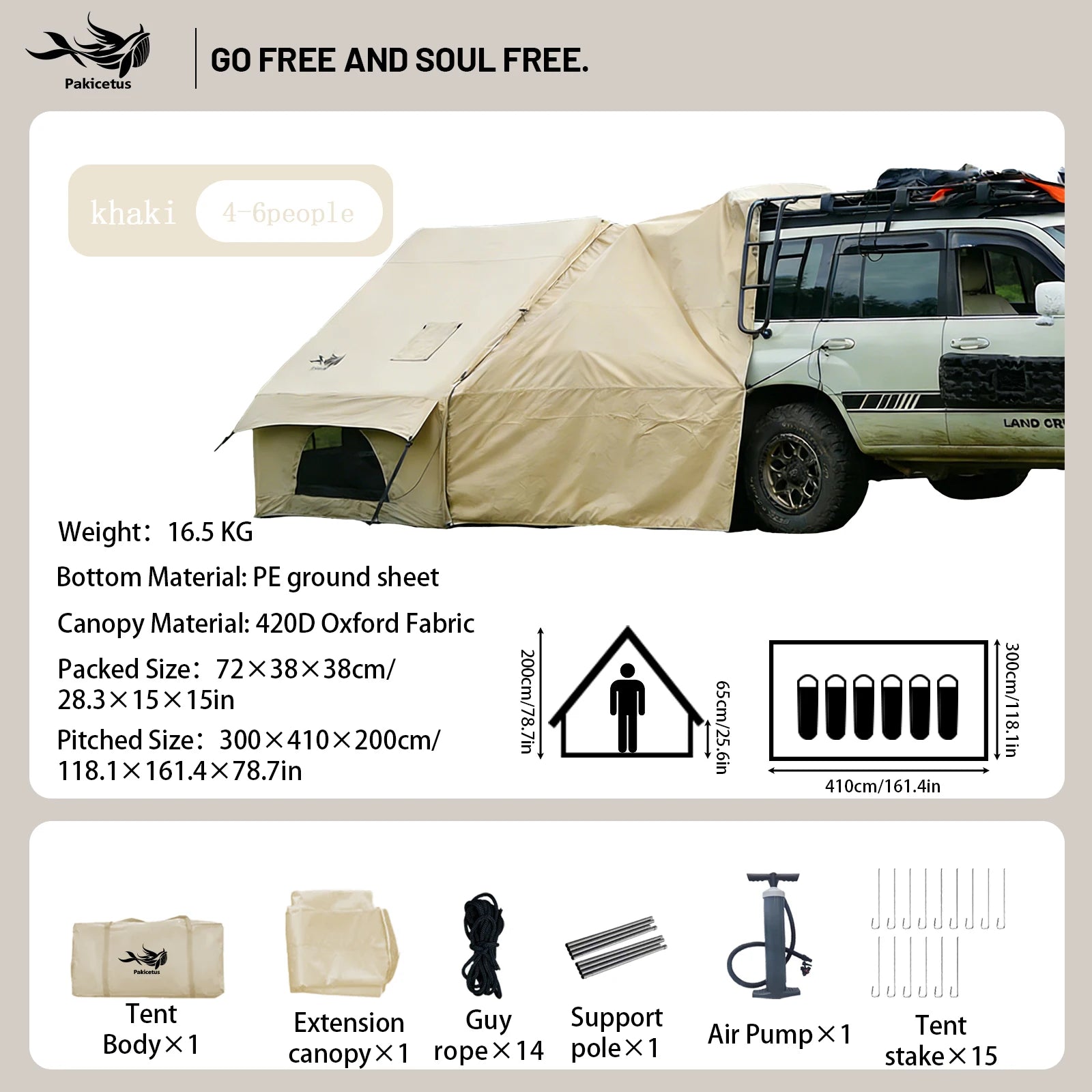 QuickDome Pakicetus Inflatable Family Camping Tent