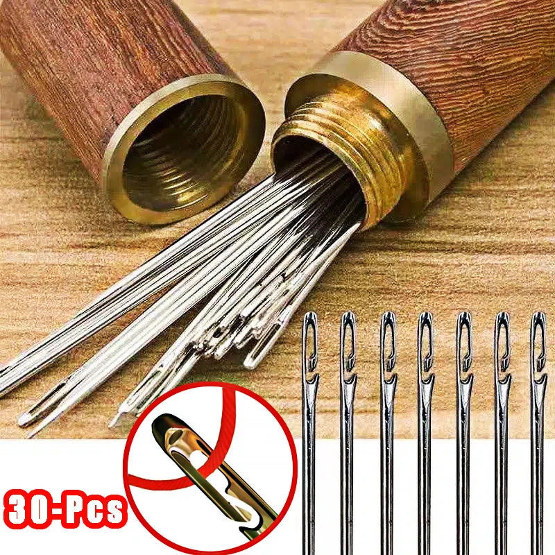 NeedleVault Auto Self-Threading Sewing Needle Set — 30 Pack