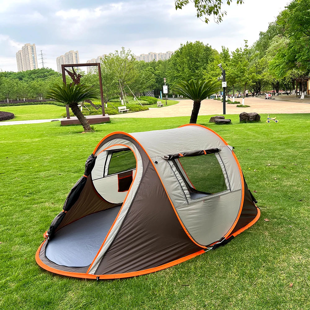 PopBase Instant Throw Camp Tent — 5-8 Person Waterproof