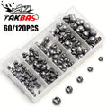 60-Piece Fishing Split Shot Sinker Weight Kit