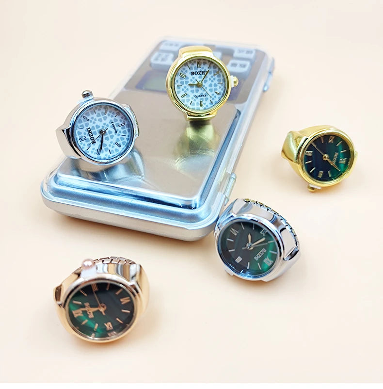 RingWatch Vintage Alloy Quartz Finger Ring Watch