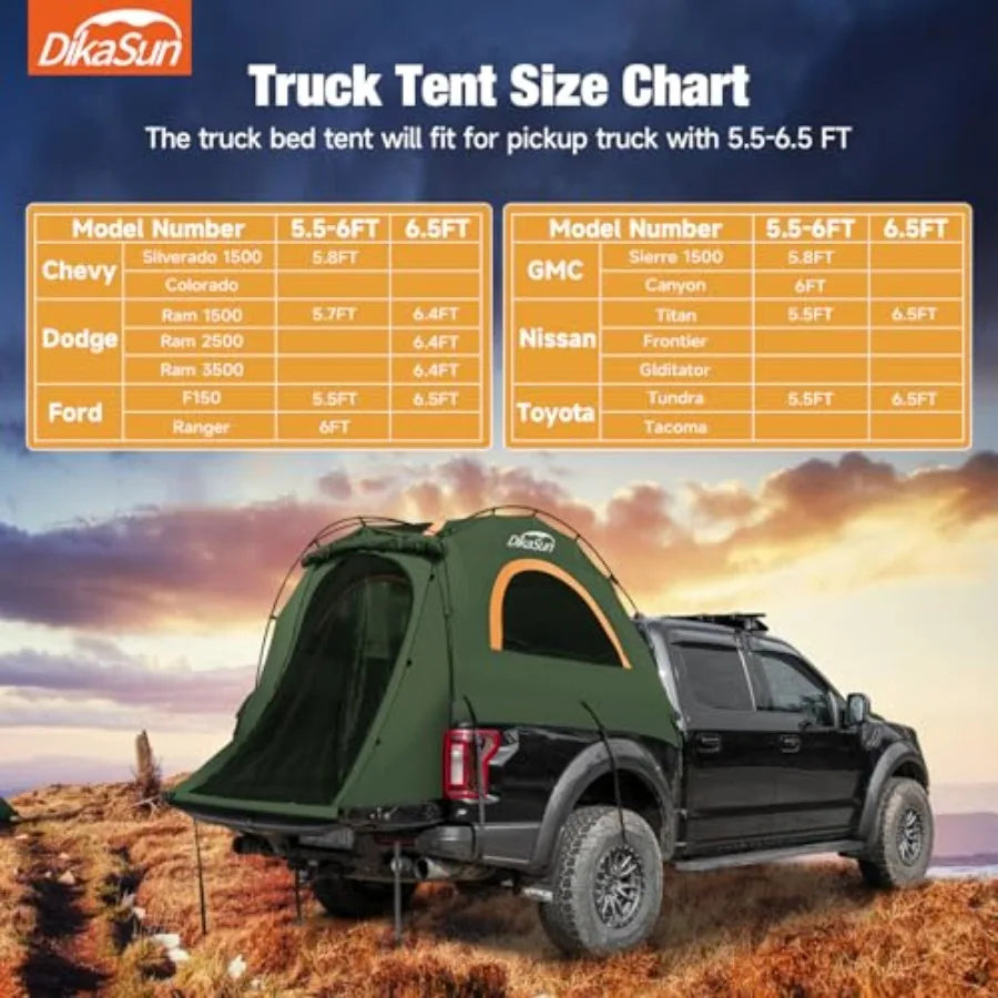 BedHaul Waterproof Truck Bed Tent — Double Layer PU3000