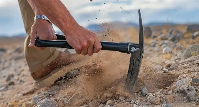 StrikeShovel Folding Survival Shovel with Pick - Manganese Steel
