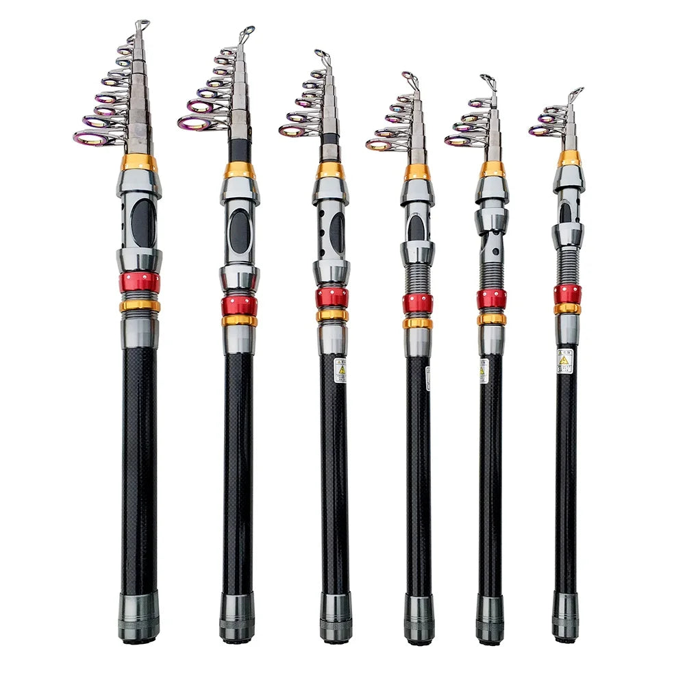 CastPro Telescopic Carbon Fiber Fishing Rod & Reel Combo
