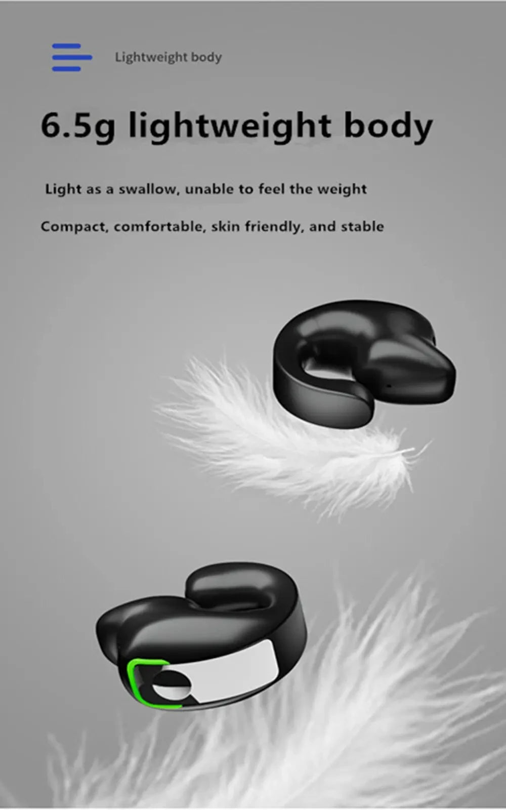 BoneClip Wireless Monaural Bone Conduction Earphone