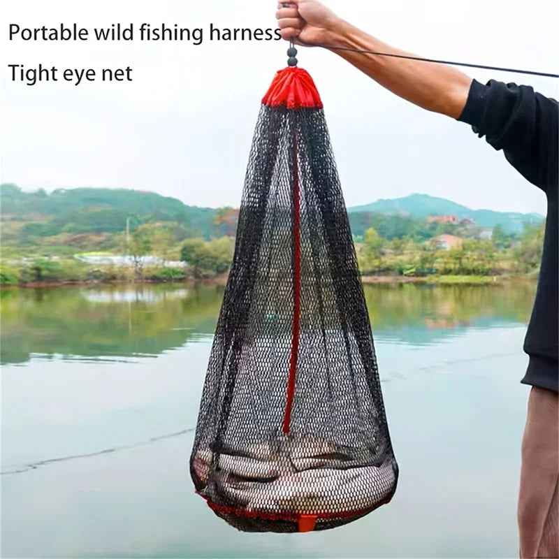 CatchNet Collapsible Live Fish Bag — Mesh Fishing Net
