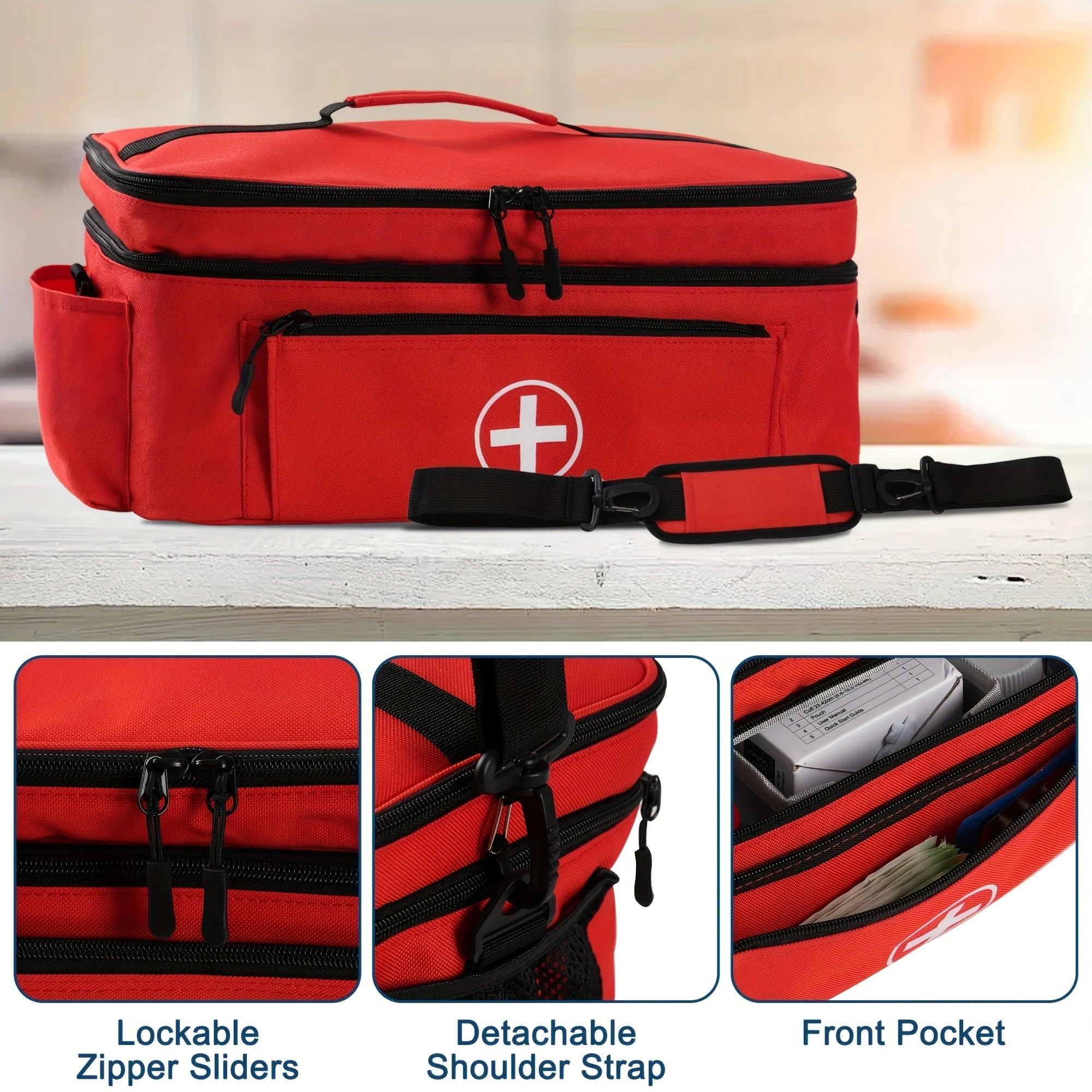 MedVault Pro Portable Emergency Medicine Storage Bag