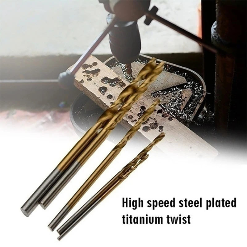 100-Piece Titanium Coated HSS Drill Bit Set