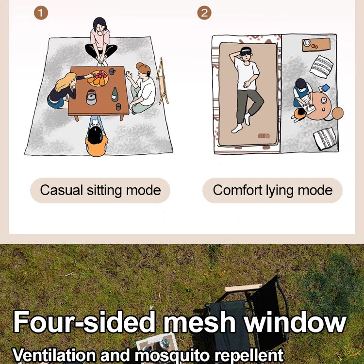 SkyBase Inflatable Camping Tent — 5-8 Person Quick Setup