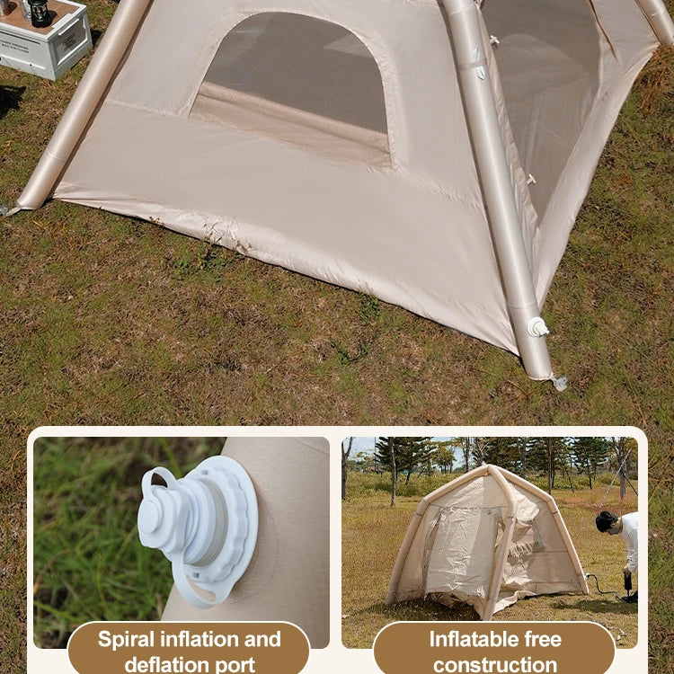 SkyBase Inflatable Camping Tent — 5-8 Person Quick Setup