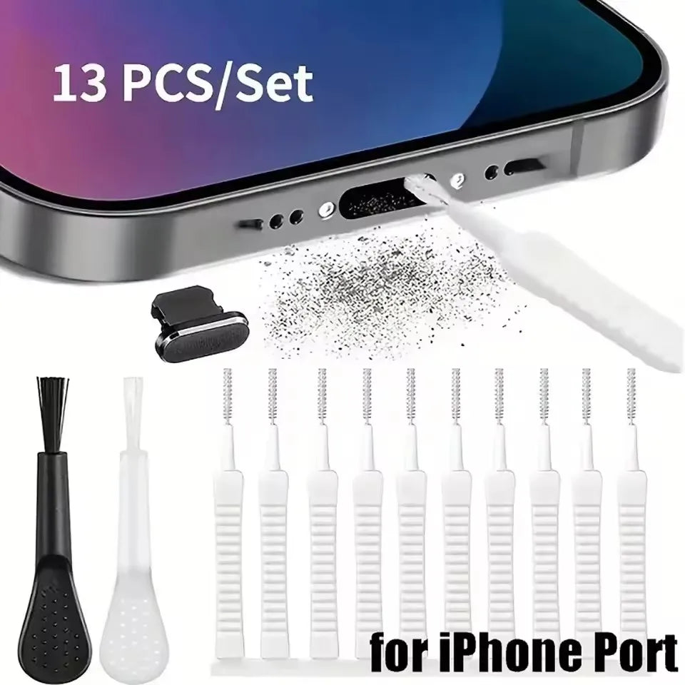 CleanKit Phone Port Cleaning & Dust Plug Protection Set