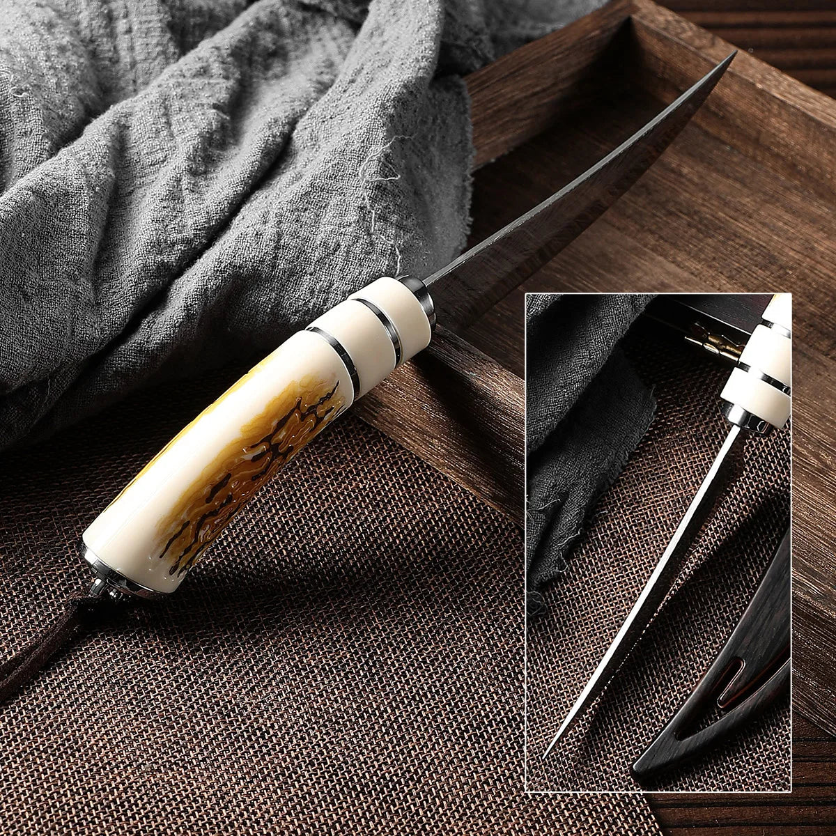 CurveVault High Carbon Boning Knife — Curved Blade