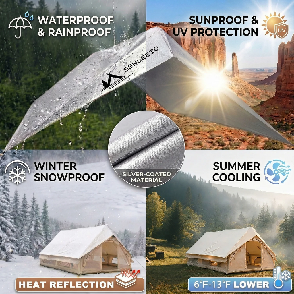 SkyShield 10x13 Waterproof Survival Rain Fly Tarp