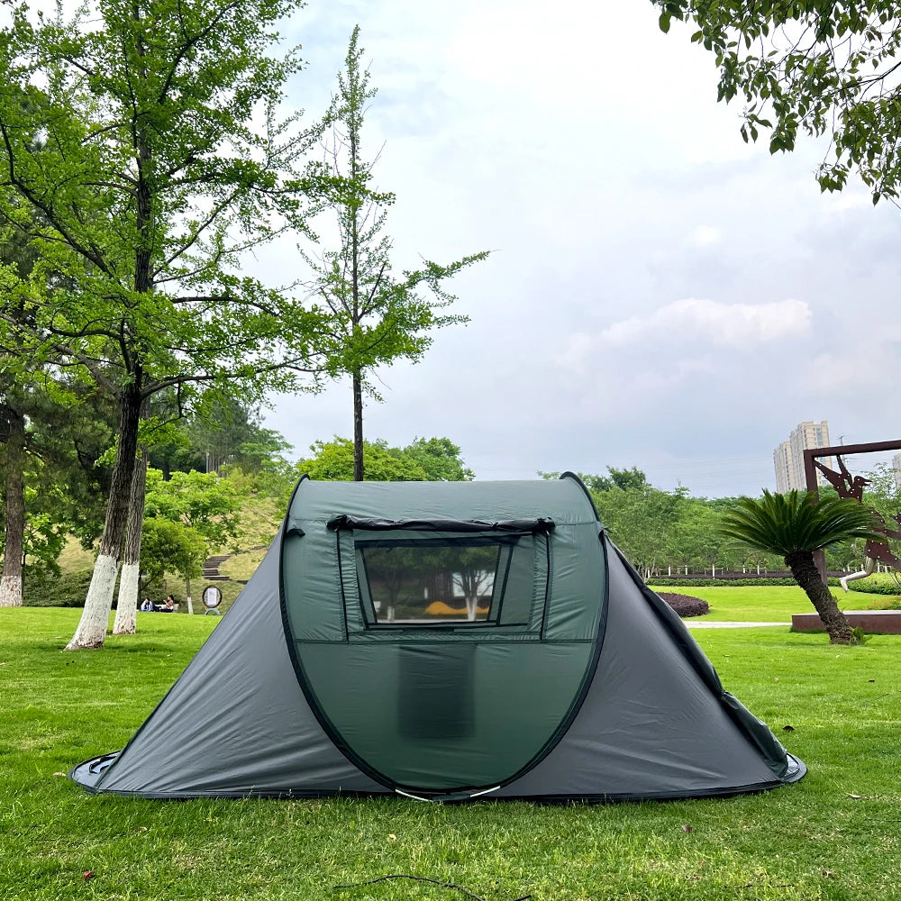 PopBase Instant Throw Camp Tent — 5-8 Person Waterproof