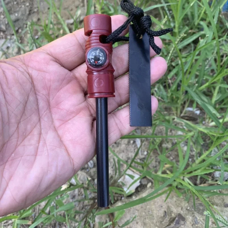 FlintStrike Magnesium Fire Starter Rod with Leather Strap