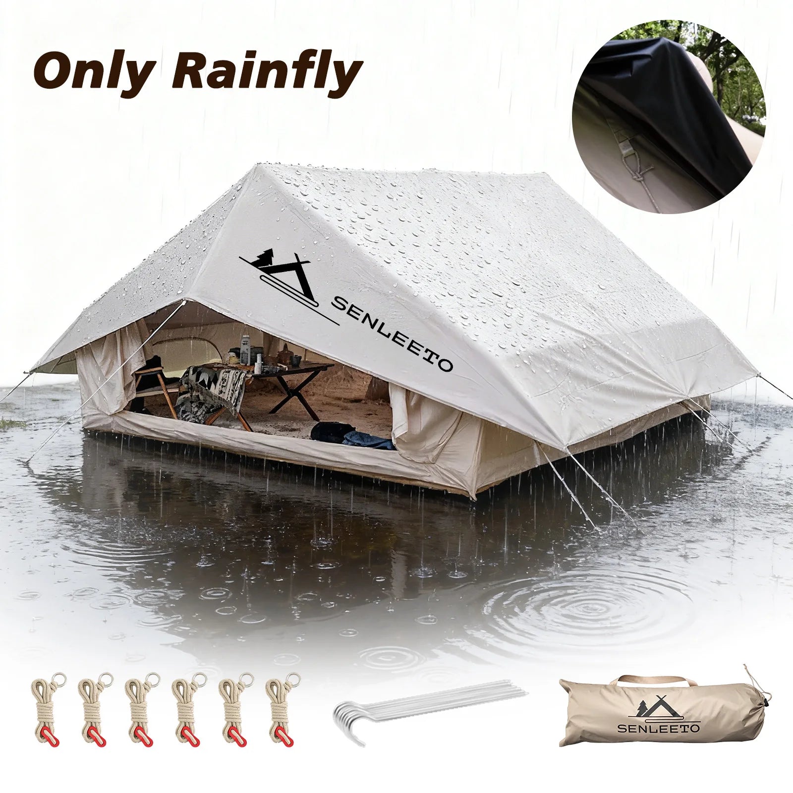 SkyShield 10x13 Waterproof Survival Rain Fly Tarp