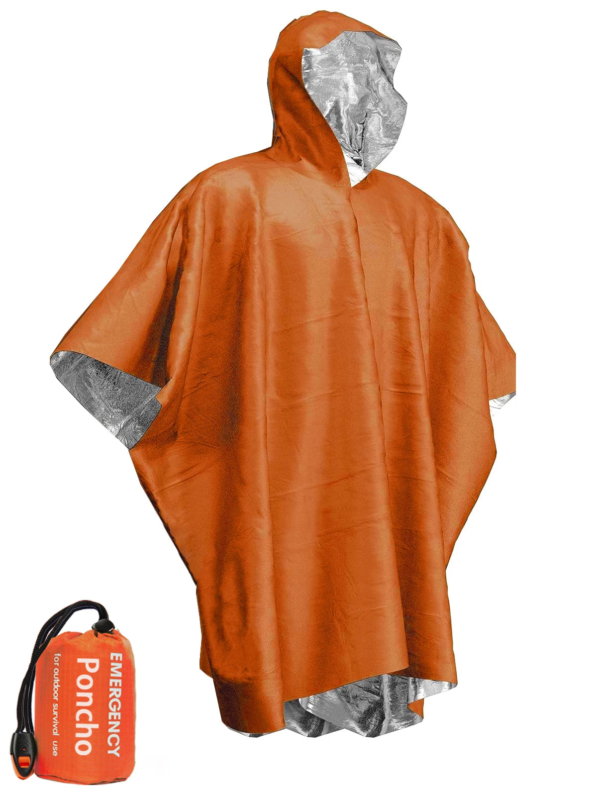 SurvivalPoncho Disposable Emergency Waterproof Rain Poncho