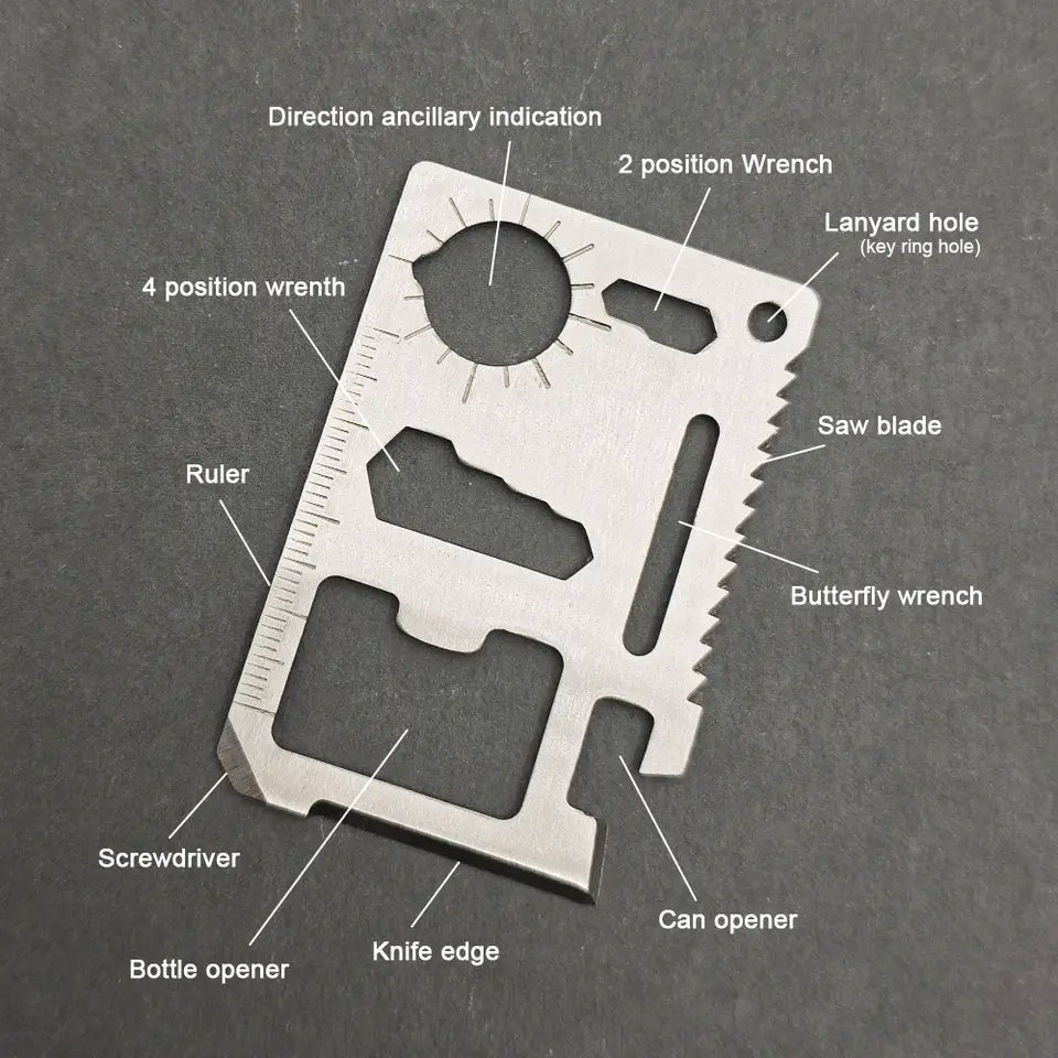 VaultCard 11-in-1 Wallet Multi-Tool | Credit Card Size EDC Tool