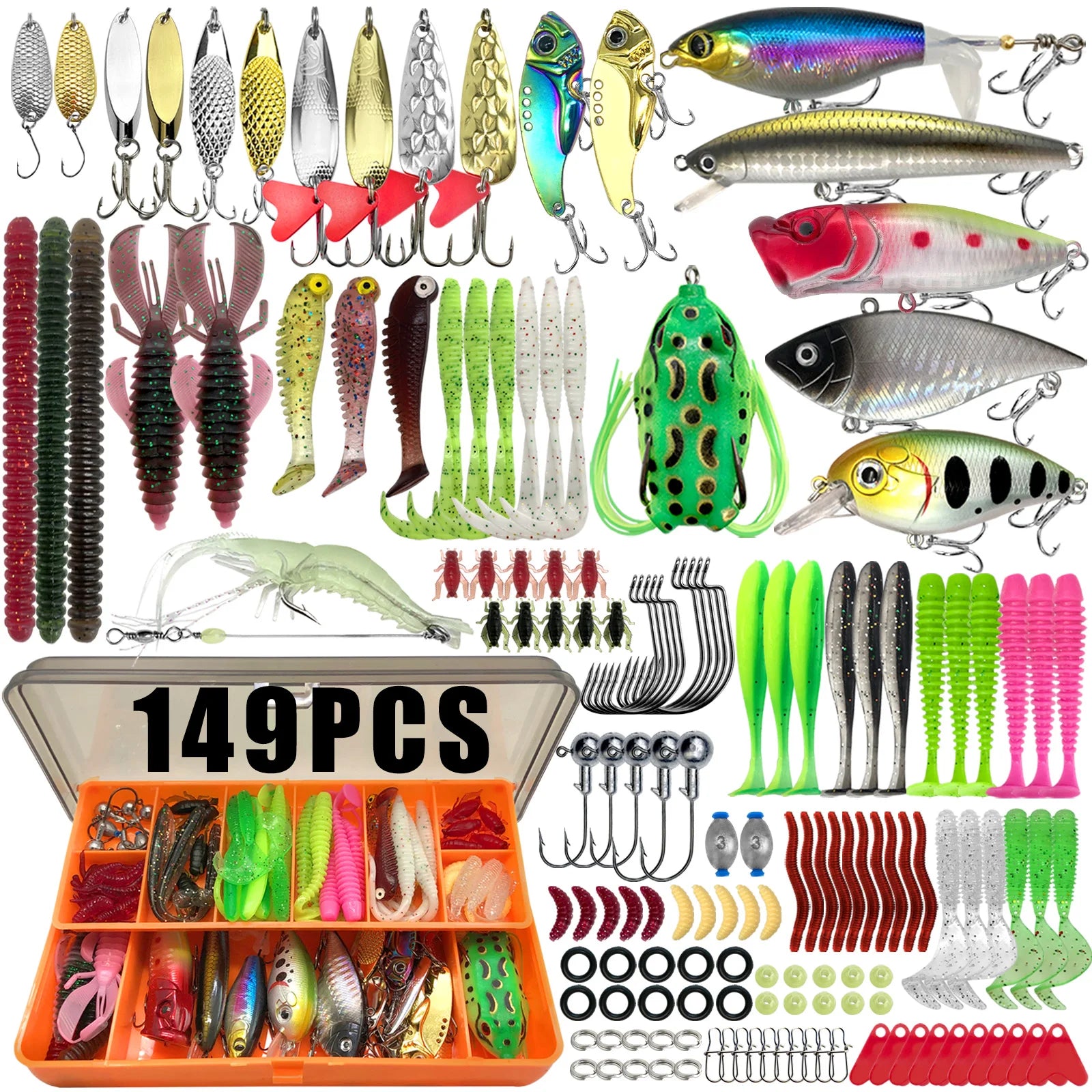 LureVault 86-Piece Multi-Species Fishing Lure Kit