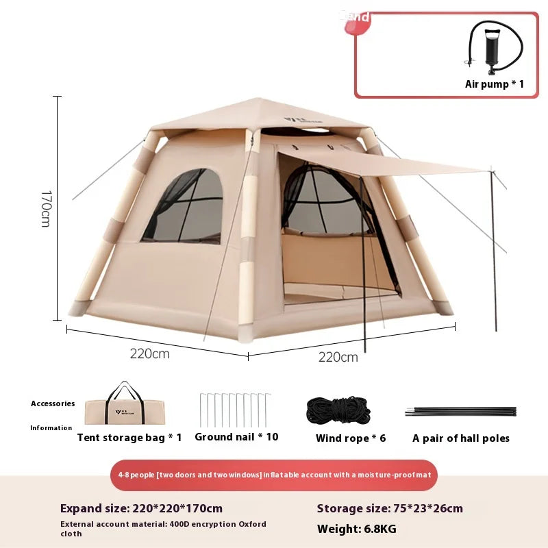 AirDome Large Inflatable Camping Air Tent — 4-5 Person