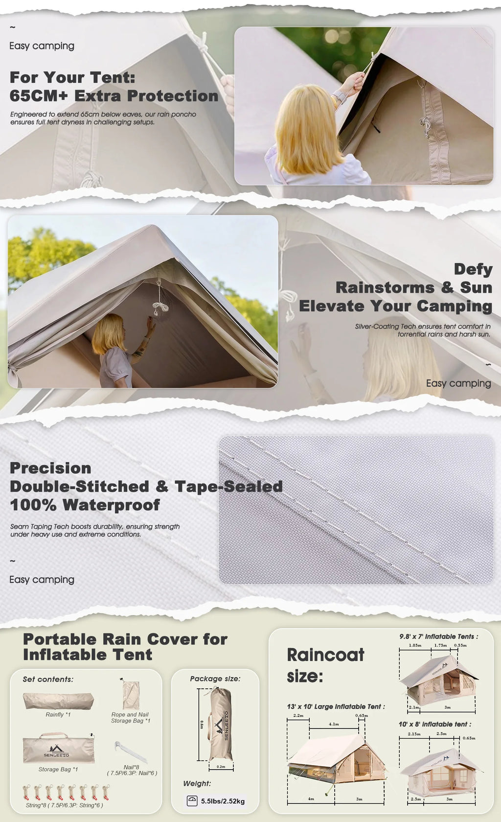 SkyShield 10x13 Waterproof Survival Rain Fly Tarp