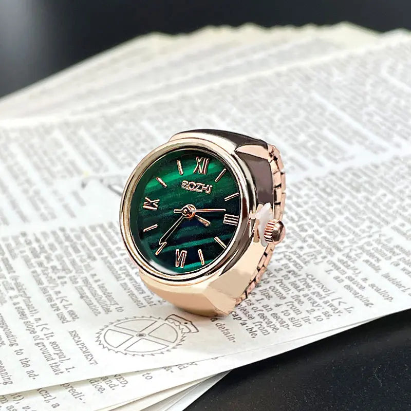RingWatch Vintage Alloy Quartz Finger Ring Watch