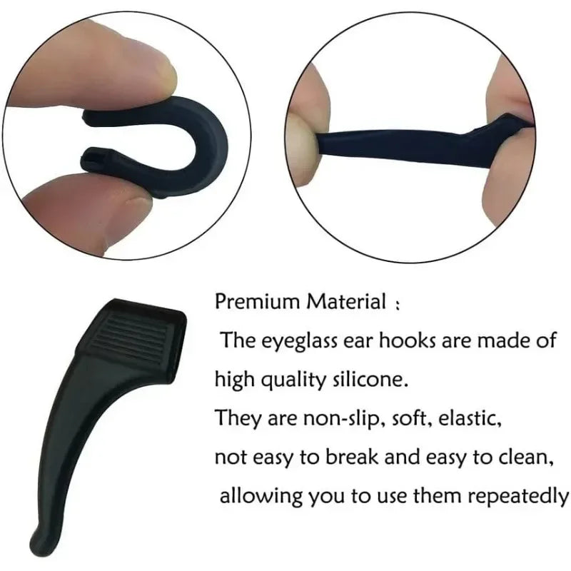 GripTip Silicone Anti-Slip Glasses Ear Hook Set