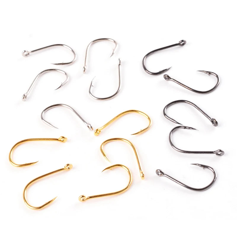 PrecisionHook 100-Pack Carbon Steel Fishing Hook Set