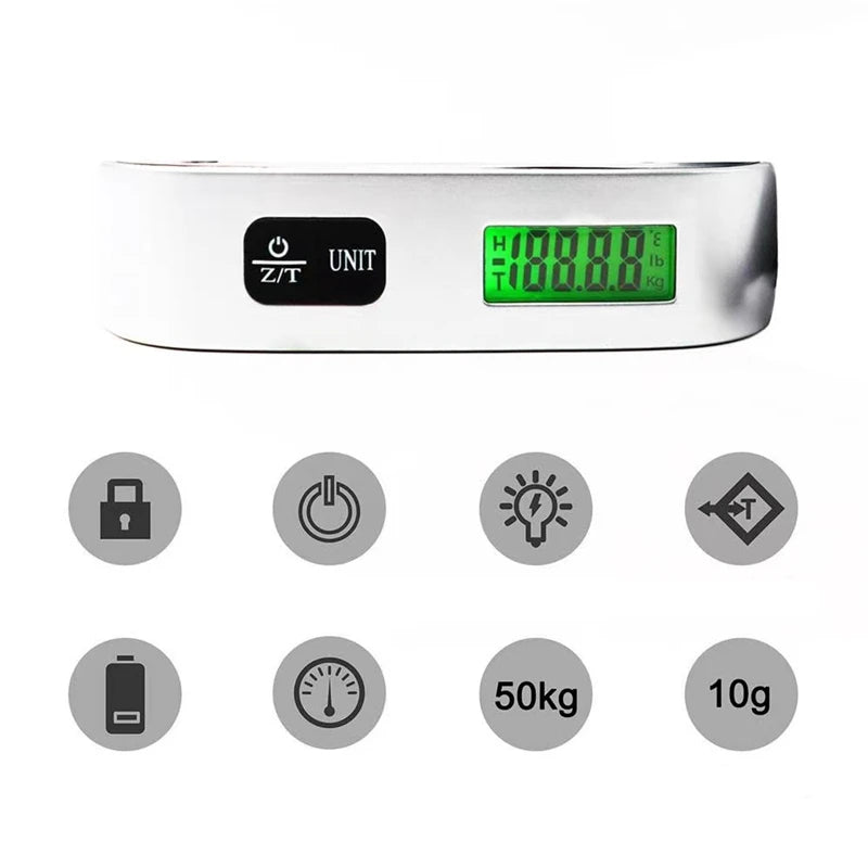 LuggageScale 110lb Digital LCD Hanging Travel Scale