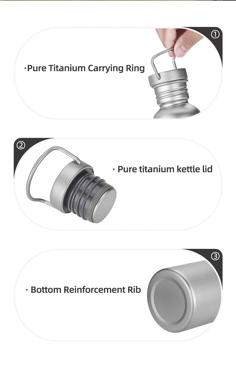 TitanHydro Ultralight Titanium Water Bottle