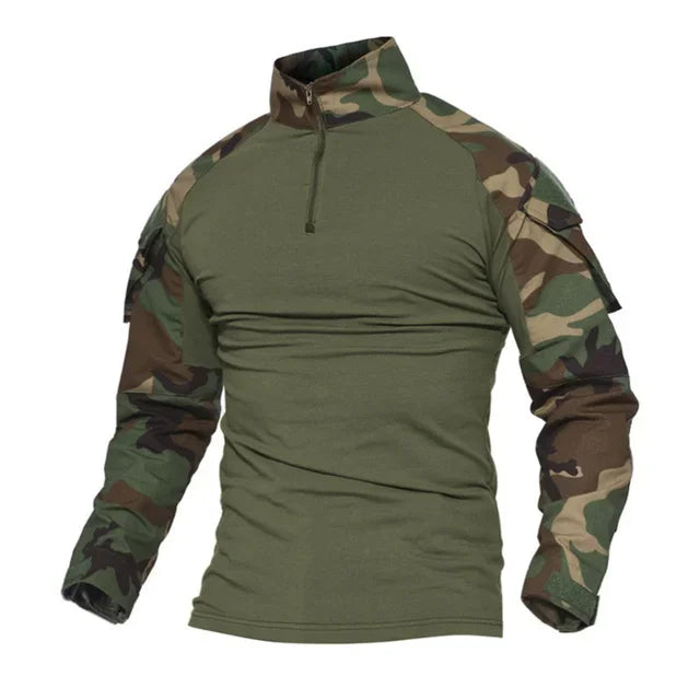 TactTee Outdoor Tactical Hiking Shirt — Military Camo