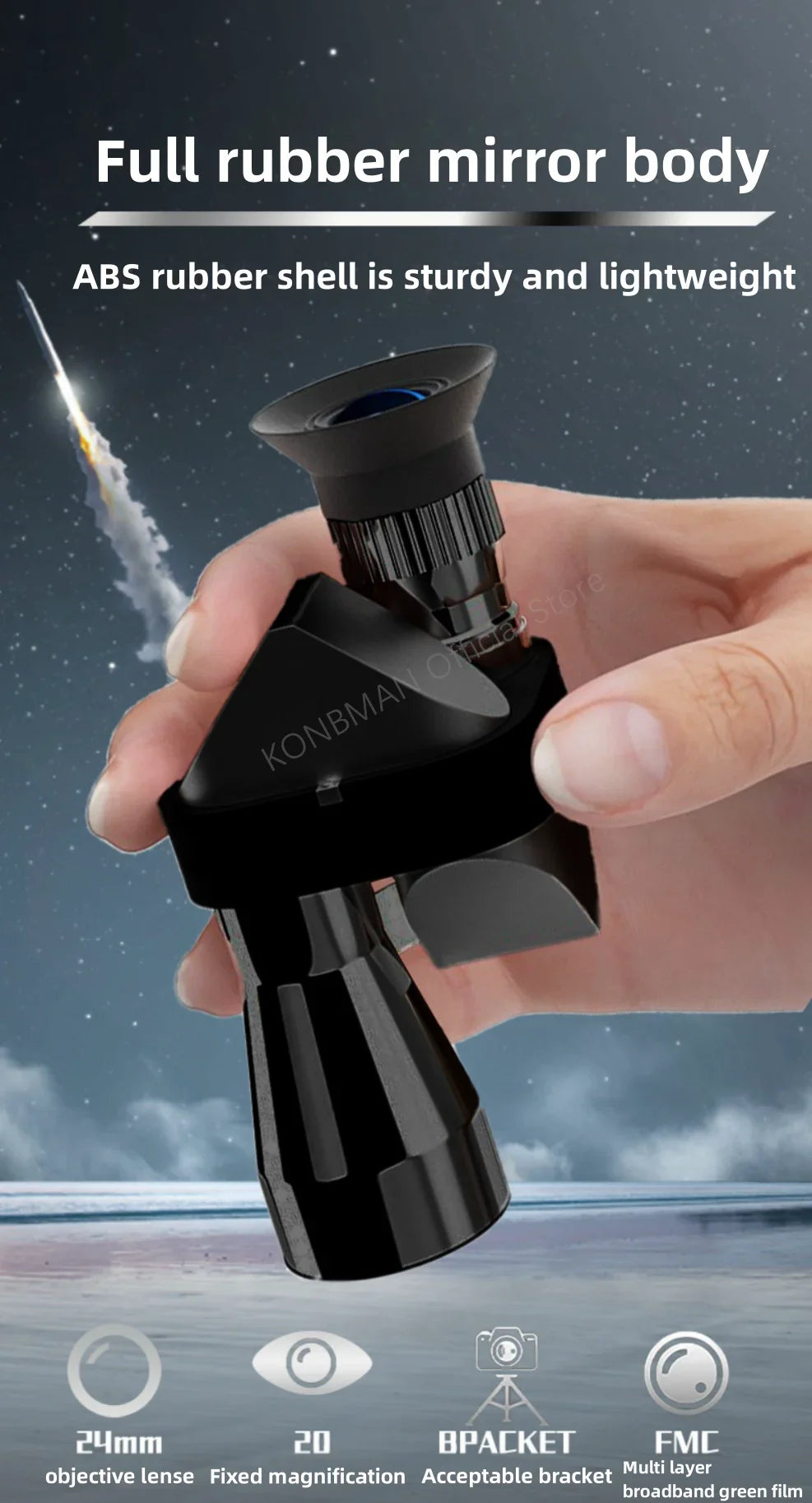OpticVault Mini Pocket Monocular - HD Zoom Outdoor